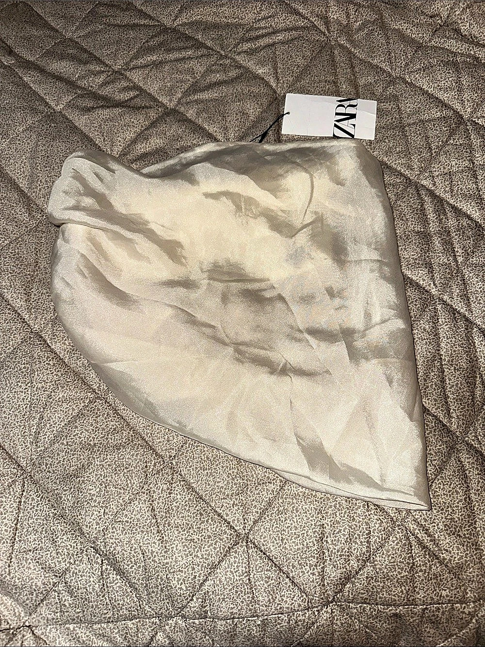 Zara Satin Cropped Top